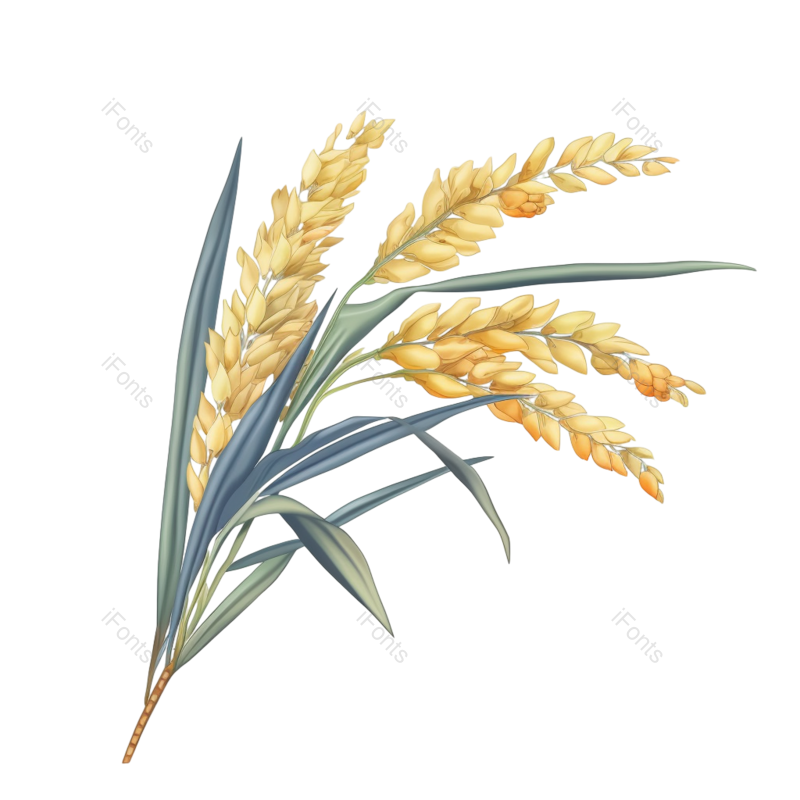 芒种图片,小满元素,麦子PNG,丰收免抠素材